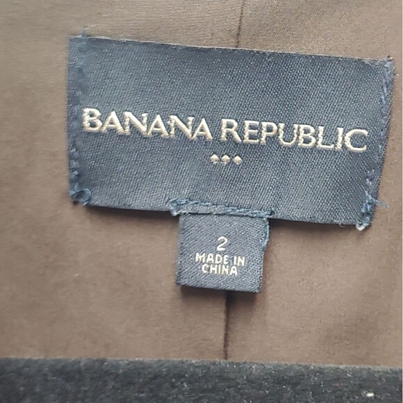 Banana Republic Fitted Blazer Sz 2 Brown - Picture 5 of 9